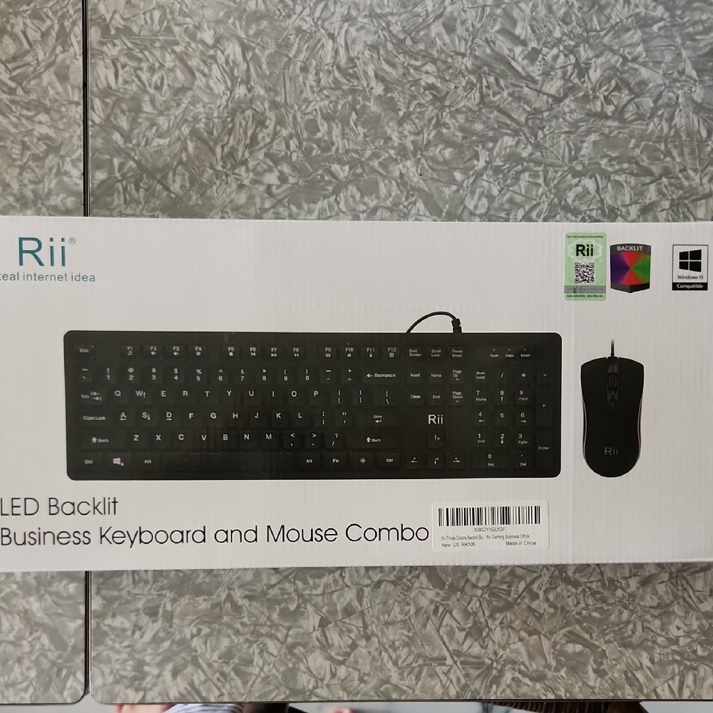 Black LED Backlit Keyboard and Mouse Combo